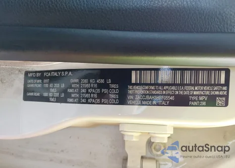 2017 Jeep Renegade Sport 4X4 z USA, uszkodzony, nr VIN ZACCJBAH3HPF05546